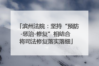 滨州法院：坚持“预防-惩治-修复”相结合 将司法修复落实落细