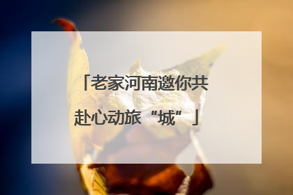 老家河南邀你共赴心动旅“城”