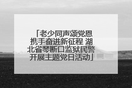 老少同声颂党恩 携手奋进新征程 湖北省琴断口监狱民警开展主题党日活动
