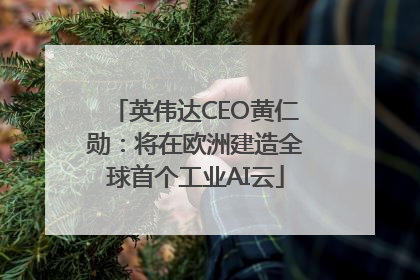 英伟达CEO黄仁勋：将在欧洲建造全球首个工业AI云