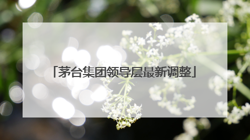 茅台集团领导层最新调整