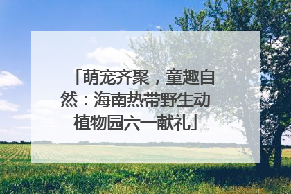 萌宠齐聚，童趣自然：海南热带野生动植物园六一献礼