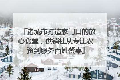 诸城市打造家门口的放心食堂，供销社从专注农资到服务百姓餐桌