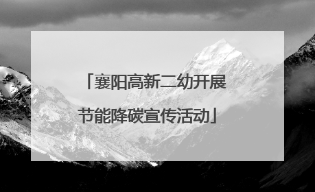 襄阳高新二幼开展节能降碳宣传活动
