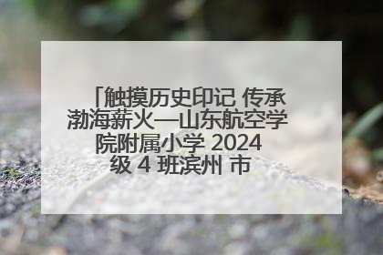 触摸历史印记 传承渤海薪火—山东航空学院附属小学 2024 级 4 班滨州 市档案馆研学实践活动