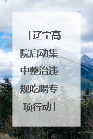 辽宁高院启动集中整治违规吃喝专项行动