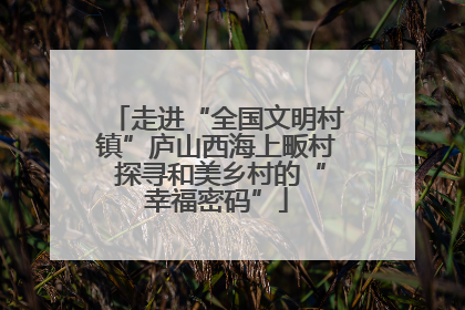 走进“全国文明村镇”庐山西海上畈村 探寻和美乡村的“幸福密码”