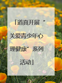 道真开展“关爱青少年心理健康”系列活动