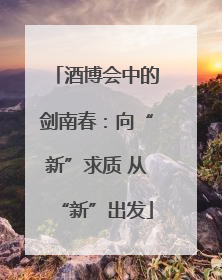 酒博会中的剑南春：向“新”求质 从“新”出发