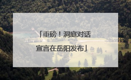 重磅！洞庭对话宣言在岳阳发布