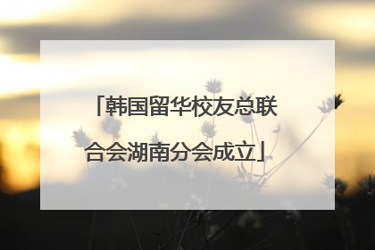韩国留华校友总联合会湖南分会成立