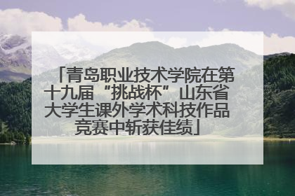青岛职业技术学院在第十九届“挑战杯”山东省大学生课外学术科技作品竞赛中斩获佳绩