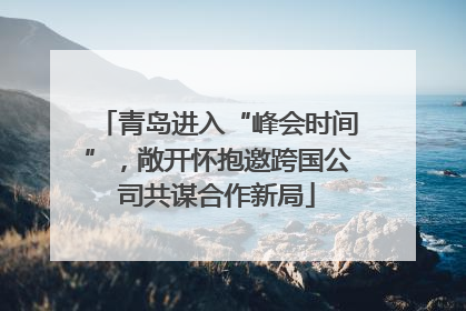 青岛进入“峰会时间”，敞开怀抱邀跨国公司共谋合作新局