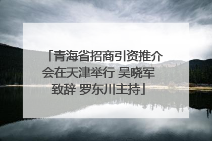 青海省招商引资推介会在天津举行 吴晓军致辞 罗东川主持