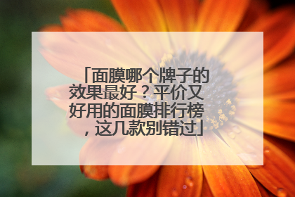 面膜哪个牌子的效果最好？平价又好用的面膜排行榜，这几款别错过