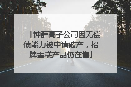 钟薛高子公司因无偿债能力被申请破产，招牌雪糕产品仍在售