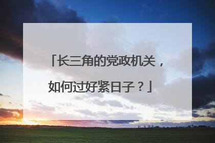长三角的党政机关，如何过好紧日子？