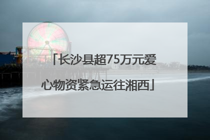 长沙县超75万元爱心物资紧急运往湘西