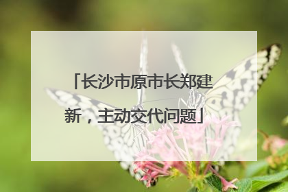 长沙市原市长郑建新，主动交代问题