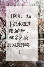 防汛一线｜洪水超过路面2米，60余人凌晨紧急转移