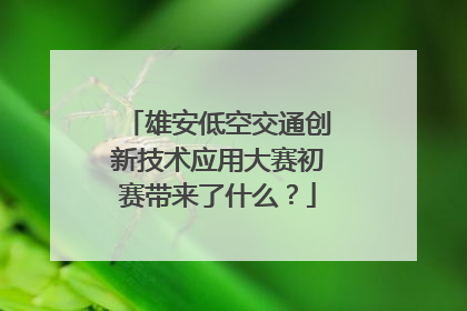 雄安低空交通创新技术应用大赛初赛带来了什么？