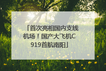 首次亮相国内支线机场！国产大飞机C919首航南阳