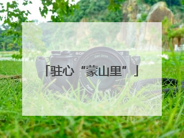 驻心“蒙山里”