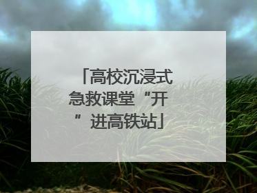 高校沉浸式急救课堂“开”进高铁站