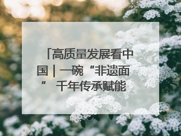 高质量发展看中国｜一碗“非遗面” 千年传承赋能文旅融合发展