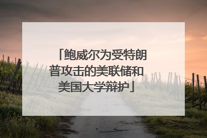 鲍威尔为受特朗普攻击的美联储和美国大学辩护