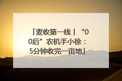 麦收第一线丨“00后”农机手小徐：5分钟收完一亩地