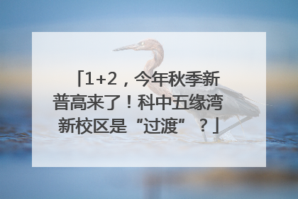 1+2，今年秋季新普高来了！科中五缘湾新校区是“过渡”？