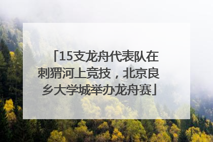 15支龙舟代表队在刺猬河上竞技，北京良乡大学城举办龙舟赛