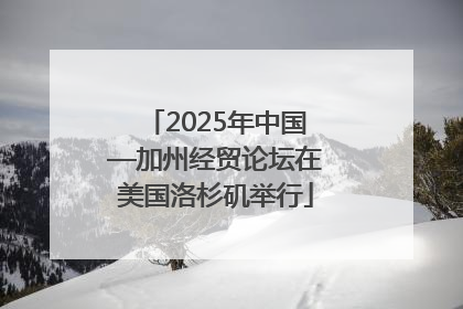2025年中国—加州经贸论坛在美国洛杉矶举行