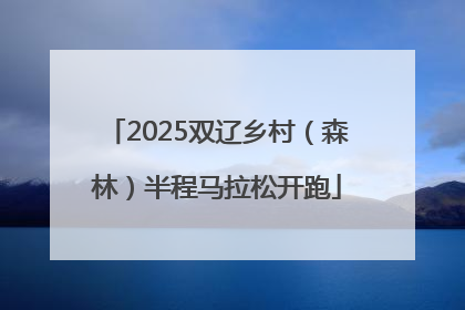 2025双辽乡村（森林）半程马拉松开跑