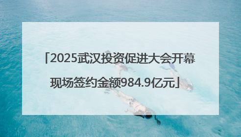 2025武汉投资促进大会开幕 现场签约金额984.9亿元