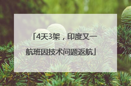 4天3架，印度又一航班因技术问题返航