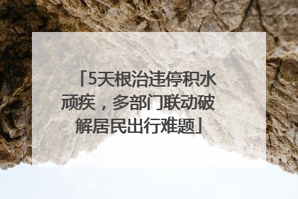 5天根治违停积水顽疾，多部门联动破解居民出行难题
