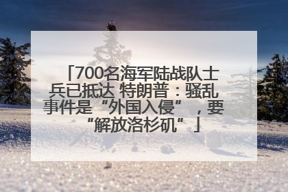 700名海军陆战队士兵已抵达 特朗普：骚乱事件是“外国入侵”，要“解放洛杉矶”